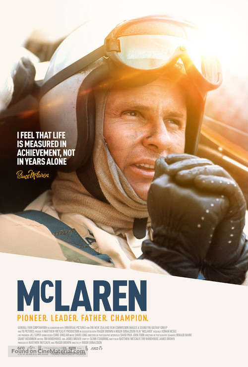 McLaren - New Zealand Movie Poster