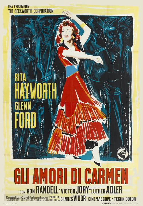 The Loves of Carmen - Italian Re-release movie poster