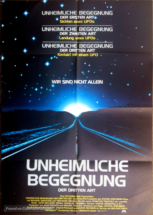 Close Encounters of the Third Kind - German Movie Poster