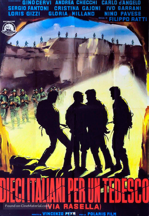 Dieci italiani per un tedesco (Via Rasella) - Italian Movie Poster