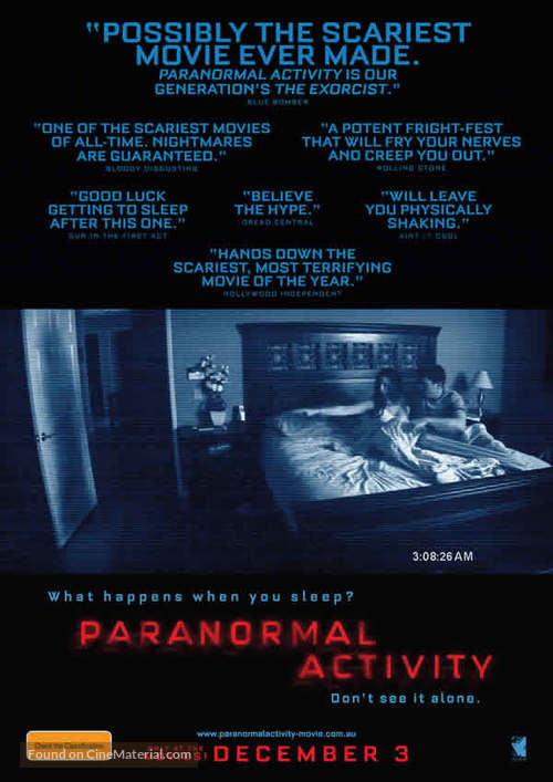 Paranormal Activity - Australian Movie Poster