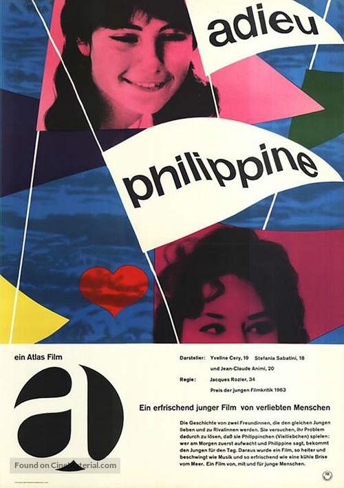 Adieu Philippine - German Movie Poster