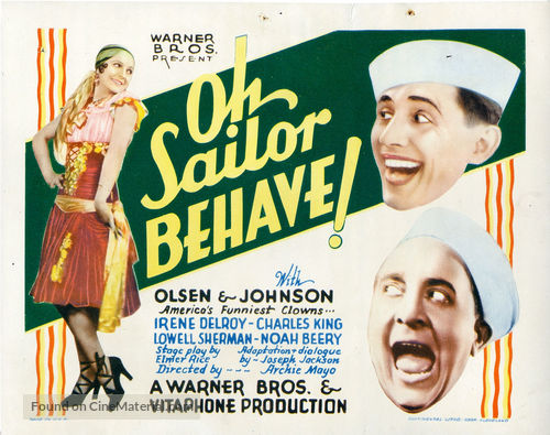 Oh, Sailor Behave - Movie Poster