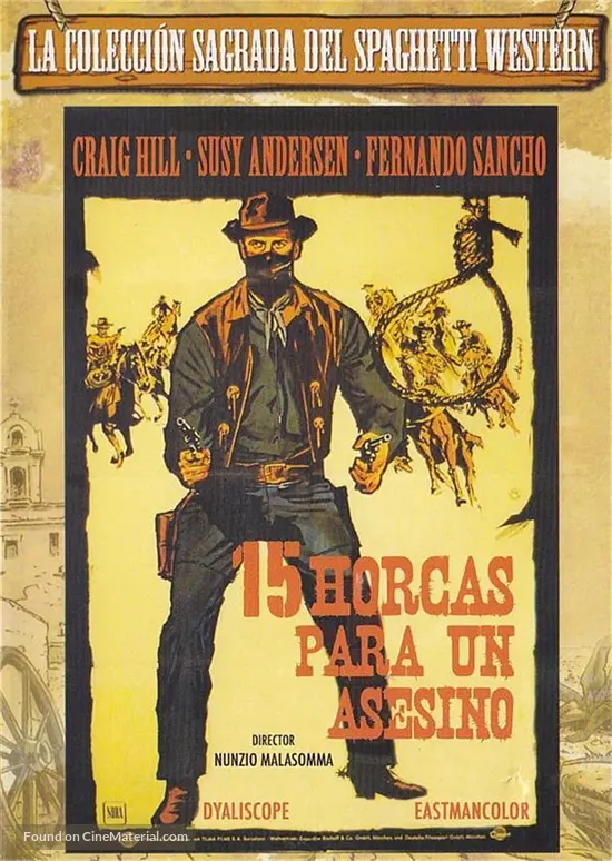 Quindici forche per un assassino - Spanish DVD movie cover