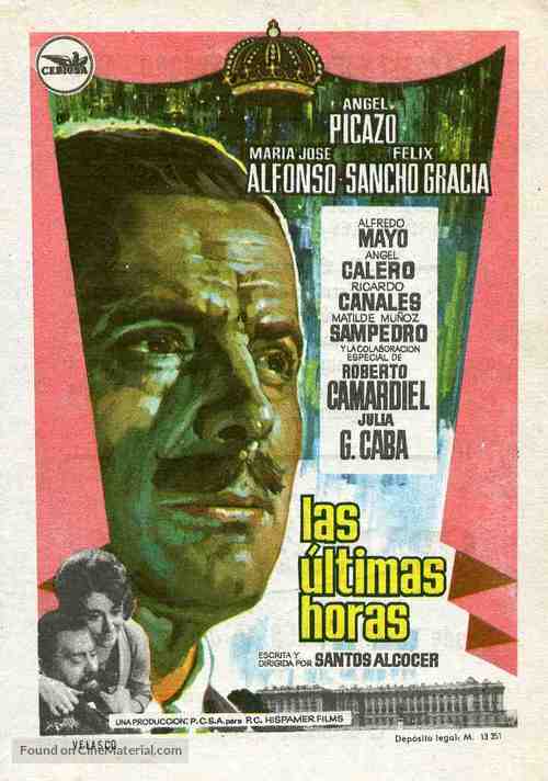 Las &uacute;ltimas horas... - Spanish Movie Poster