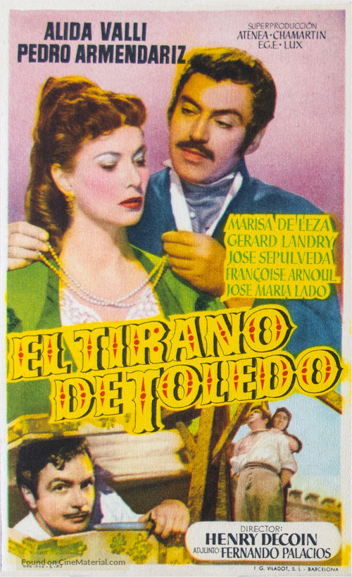 Les amants de Tol&egrave;de - Spanish Movie Poster