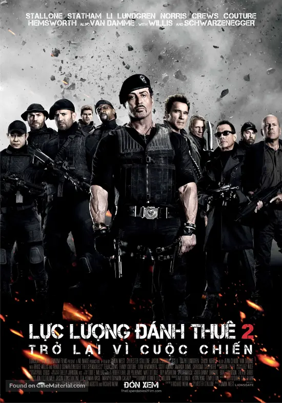 The Expendables 2 - Vietnamese Movie Poster