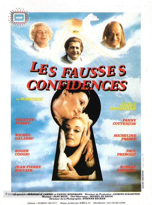 Les fausses confidences - French Movie Poster