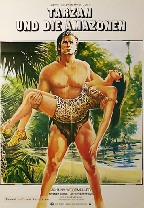 Tarzan and the Amazons - German Movie Poster