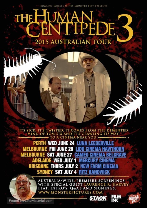 The Human Centipede III (Final Sequence) - Australian Movie Poster