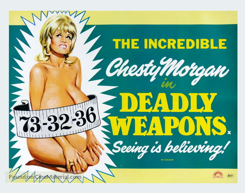 Deadly Weapons - British Movie Poster