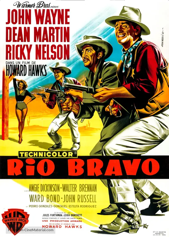 Rio Bravo 1959 French Movie Poster Rio Bravo 1959 French Movie Poster