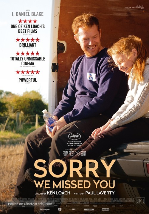 Sorry We Missed You - Belgian Movie Poster
