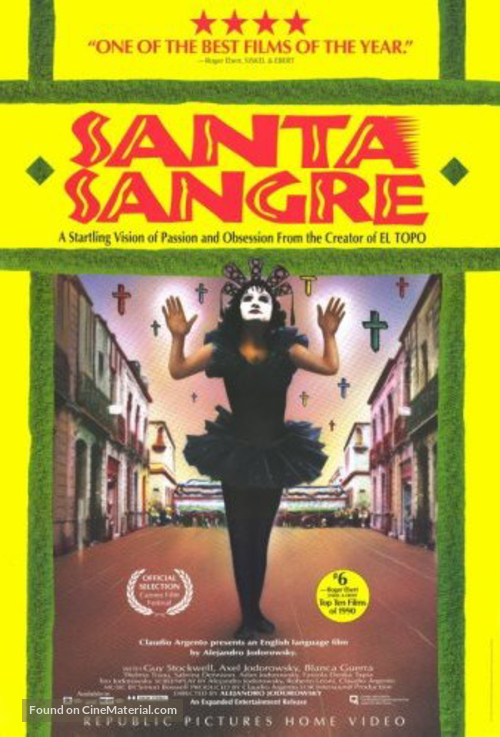 Santa sangre - Video release movie poster