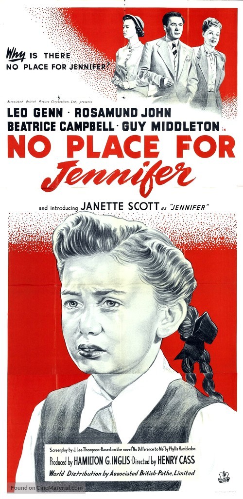 No Place for Jennifer - British Movie Poster