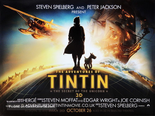 The Adventures of Tintin: The Secret of the Unicorn - British Movie Poster