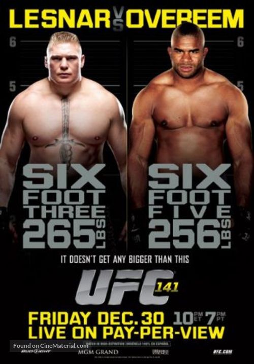 UFC 141: Lesnar vs. Overeem - Movie Poster