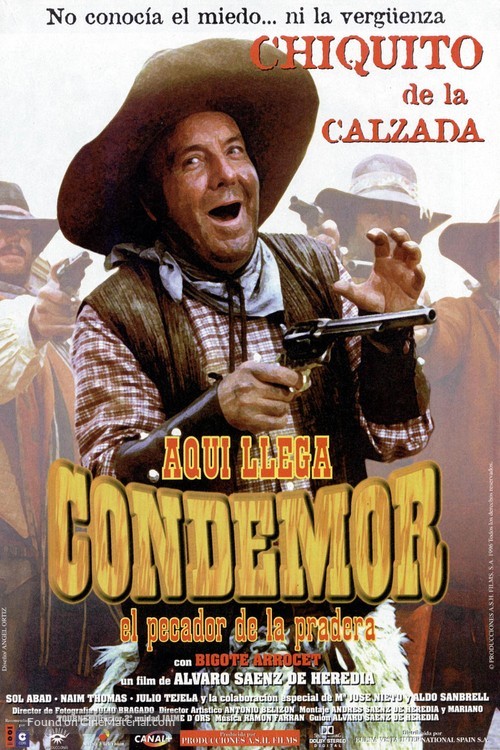Aqu&iacute; llega Condemor, el pecador de la pradera - Spanish Movie Poster