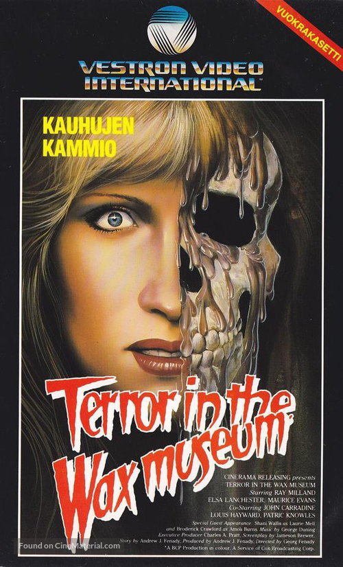 Terror in the Wax Museum - Finnish VHS movie cover