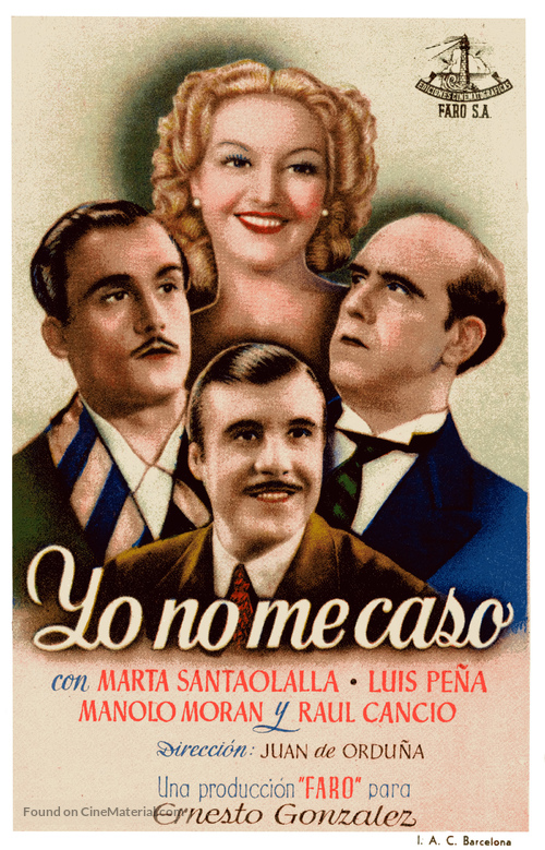 Yo no me caso - Spanish Movie Poster