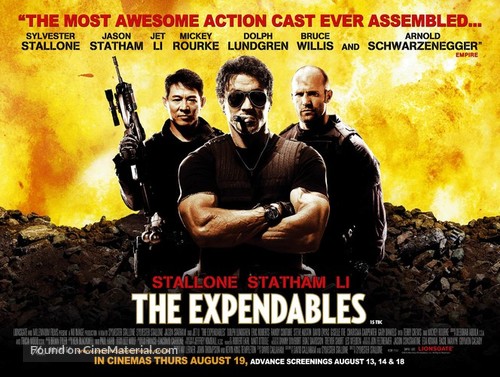 The Expendables - British Movie Poster