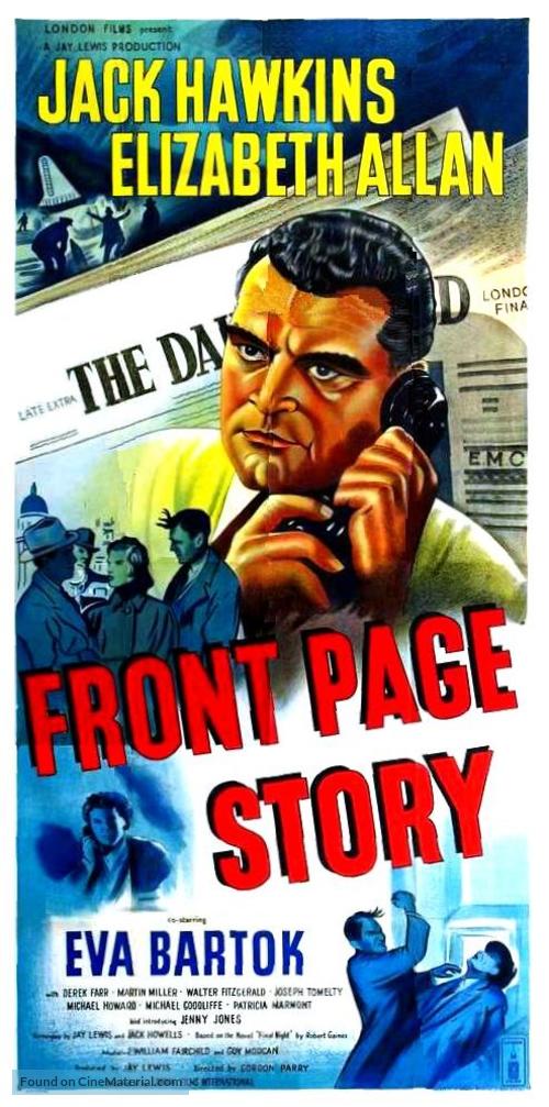 Front Page Story - British Movie Poster