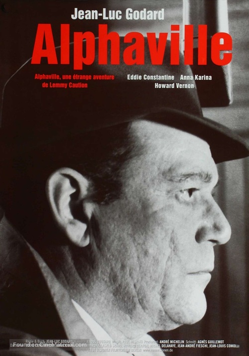 Alphaville, une &eacute;trange aventure de Lemmy Caution - German Movie Poster