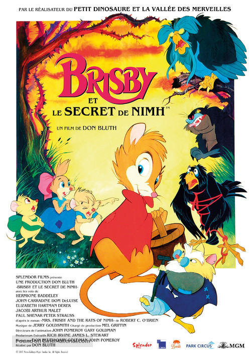 The Secret of NIMH - French Re-release movie poster