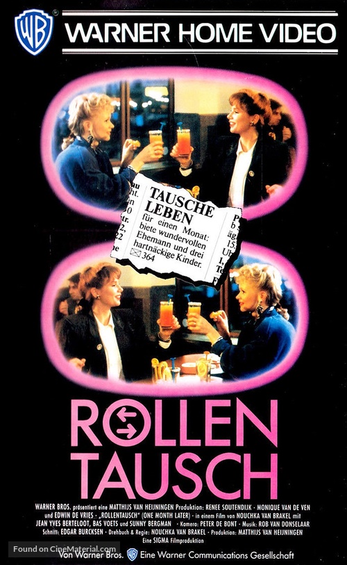 Een maand later - German VHS movie cover