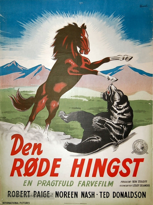 Red Stallion in the Rockies - Danish Movie Poster