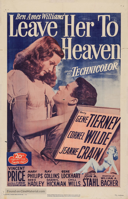 Leave Her to Heaven - Re-release movie poster