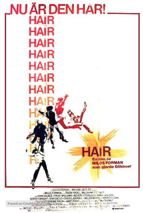 Hair - Swedish Theatrical movie poster