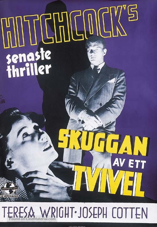 Shadow of a Doubt - Swedish Movie Poster