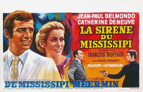 La sir&egrave;ne du Mississipi - Belgian Movie Poster