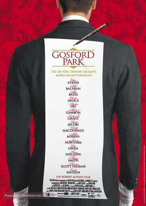 Gosford Park - German Movie Poster