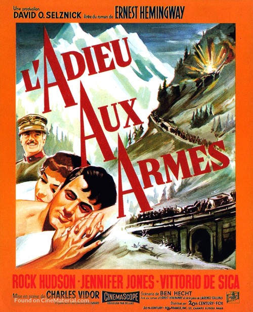 A Farewell to Arms - French Movie Poster