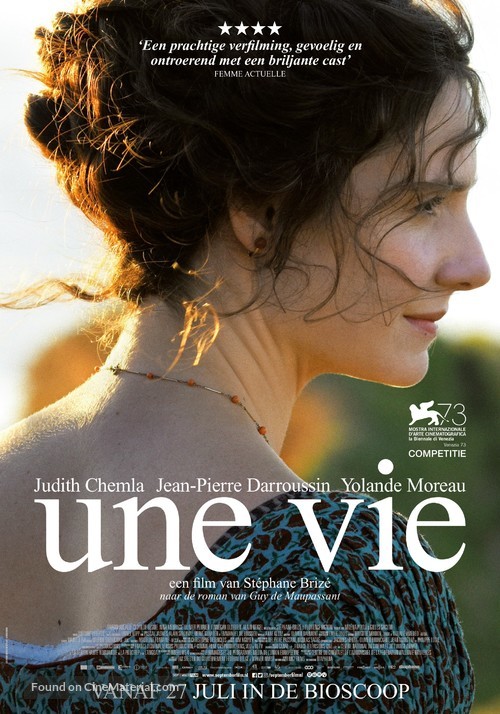 Une vie - Dutch Movie Poster