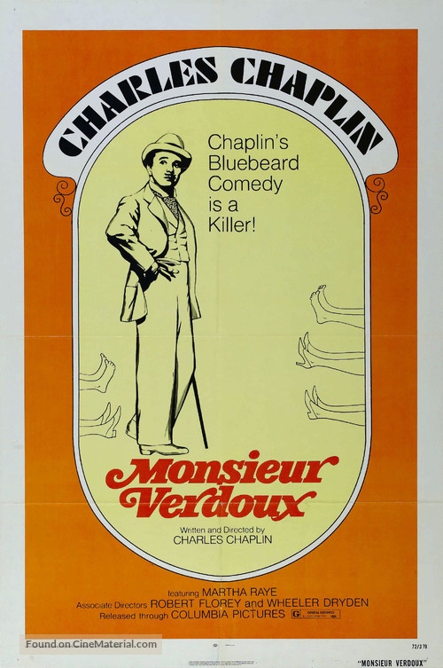 Monsieur Verdoux - Re-release movie poster