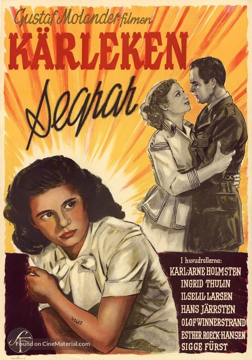 K&auml;rleken segrar - Swedish Movie Poster