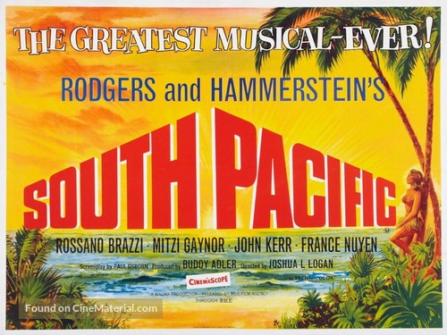 South Pacific - British Movie Poster