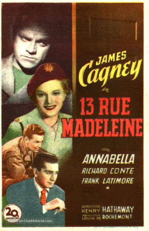 13 Rue Madeleine - Movie Poster
