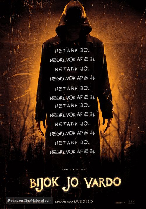 The Bye Bye Man - Lithuanian Movie Poster