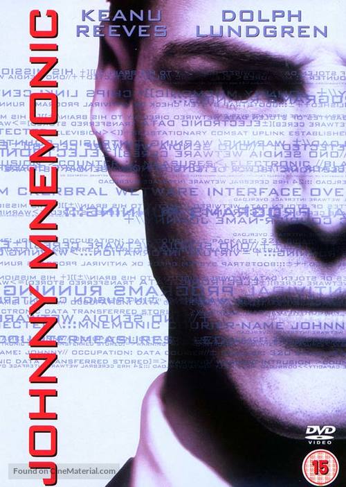 Johnny Mnemonic - British DVD movie cover