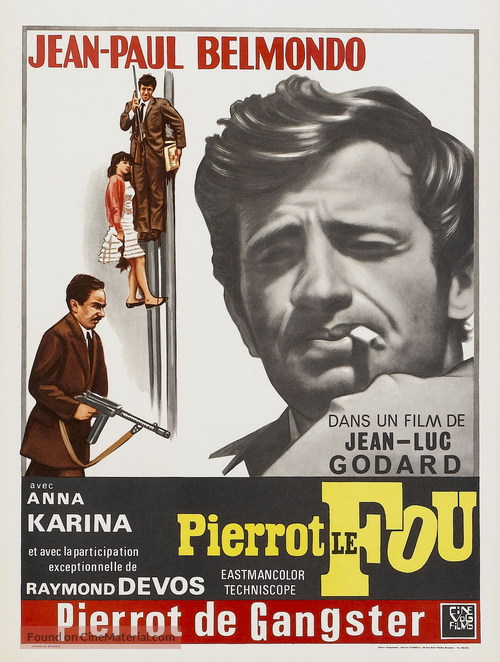 Pierrot le fou - Belgian Movie Poster