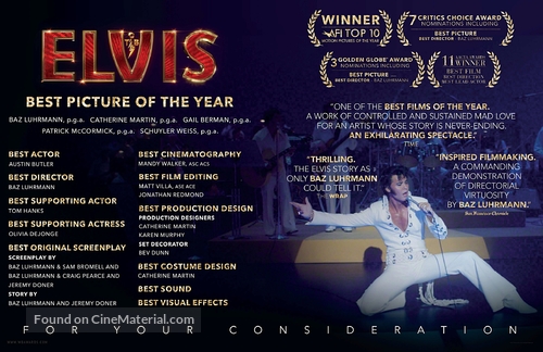 Elvis - For your consideration movie poster