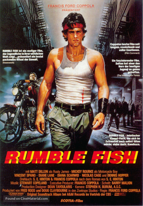 Rumble Fish (1983) German movie poster
