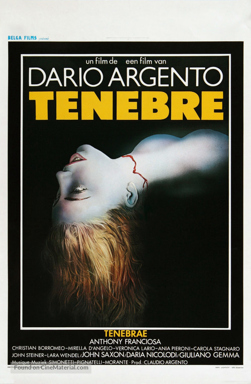 Tenebre - Belgian Movie Poster