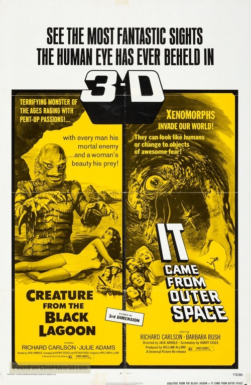 Creature from the Black Lagoon - Combo movie poster