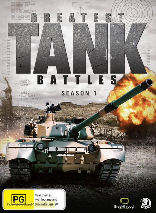 &quot;Greatest Tank Battles&quot; - Australian DVD movie cover