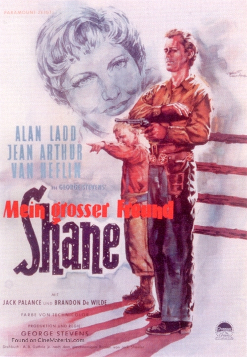 Shane - German Theatrical movie poster